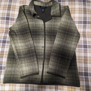 🍁Fall favorite Denim & Co. Button up flannel jacket size M